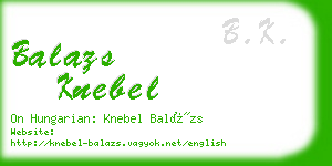 balazs knebel business card